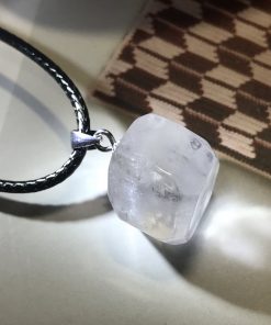 Clear Quartz cube pendant