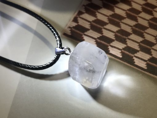 Clear Quartz cube pendant