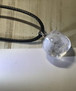 Alternative view of Clear Quartz cube pendant