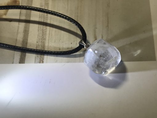 Clear Quartz cube pendant - Image 2