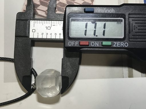 Clear Quartz cube pendant - Image 3