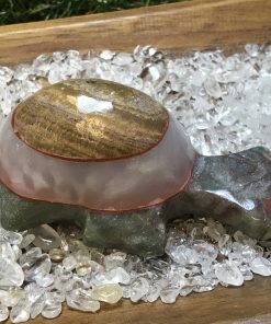 Aragonite-Jasper- Onxy Turtle handcrafted