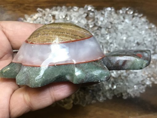 Aragonite-Jasper- Onxy Turtle handcrafted - Image 5