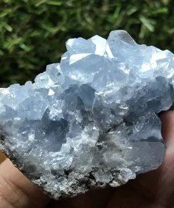 Alternative view of Celestite & Spirit Quartz set