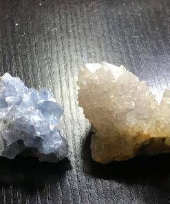Celestite & Spirit Quartz set