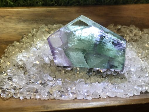 Rainbow Fluorite freeform polished slab