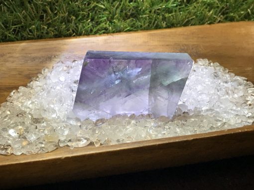 Rainbow Fluorite freeform polished slab