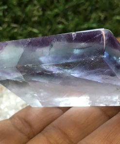 Alternative view of Rainbow Fluorite freeform polished slab