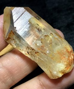 Alternative view of Natural Congo African Citrine point - Kundalini Quartz
