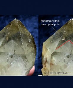 Alternative view of Natural Congo African Citrine point - Kundalini Quartz