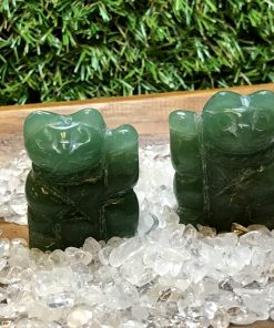 fortune cat, Maneki Neko in green aventurine