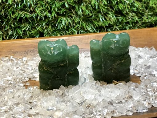 fortune cat, Maneki Neko in green aventurine