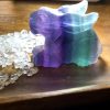 Rainbow Fluorite Rabbit Figurine