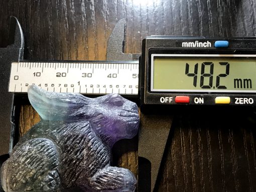 Rainbow Fluorite Rabbit Figurine - Image 8