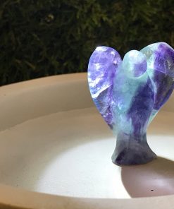 Rainbow Fluorite Crystal Angel 40mm-01
