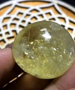 Alternative view of Citrine Tumbled Stone from Brazil - High Quality Grade