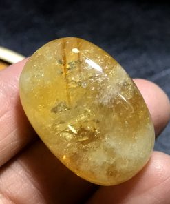 Alternative view of Citrine Tumbled Stone from Brazil - High Quality Grade