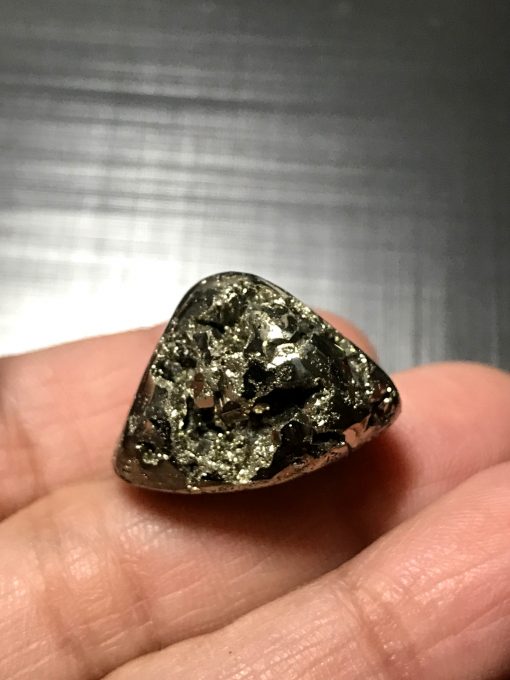 Pyrite polished tumbled pocket stone - Image 3