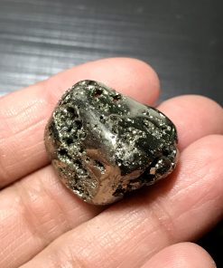 Alternative view of Pyrite polished tumbled pocket stone