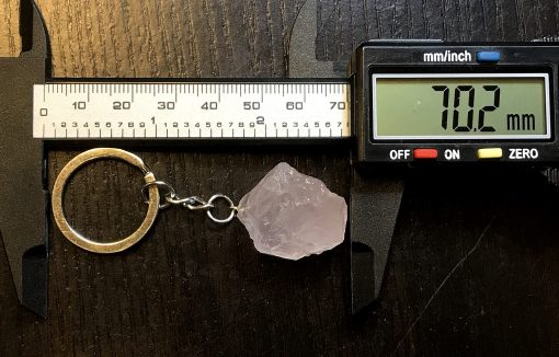Rose Quartz (raw stone) Keyring - Image 4