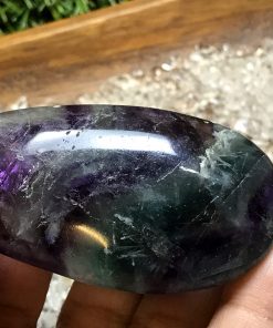 Alternative view of Rainbow Fluorite Palm Stone no.898