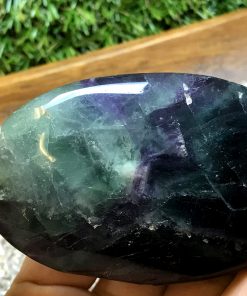 Alternative view of Rainbow Fluorite Palm Stone no.137