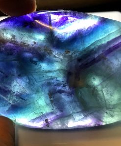 rainbow fluorite palm stone