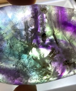 Rainbow Fluorite Palm Stone no.898