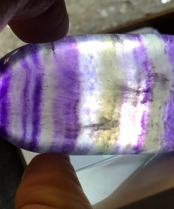 Alternative view of Rainbow Fluorite Palm Stone no.926