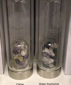 Crystal Gems Glass Water Bottle 550ml