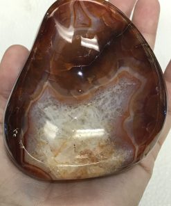 Alternative view of Carnelian handcrafted crystal dish bowl (0320)