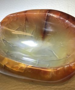 Alternative view of Carnelian handcrafted dish bowl (0265)
