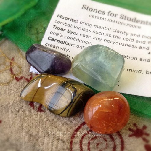 students crystal healing pouch