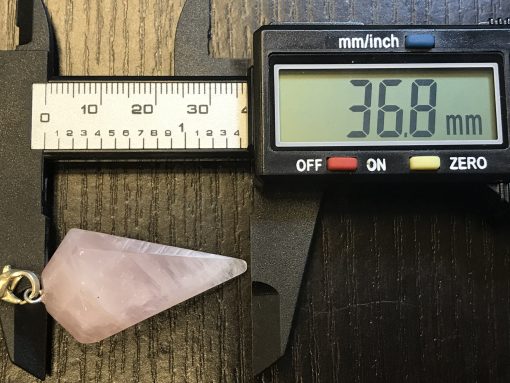 Rose quartz pendulum with 7 Chakra chain - Image 3