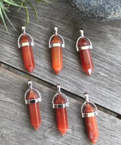 carnelian double point pendant